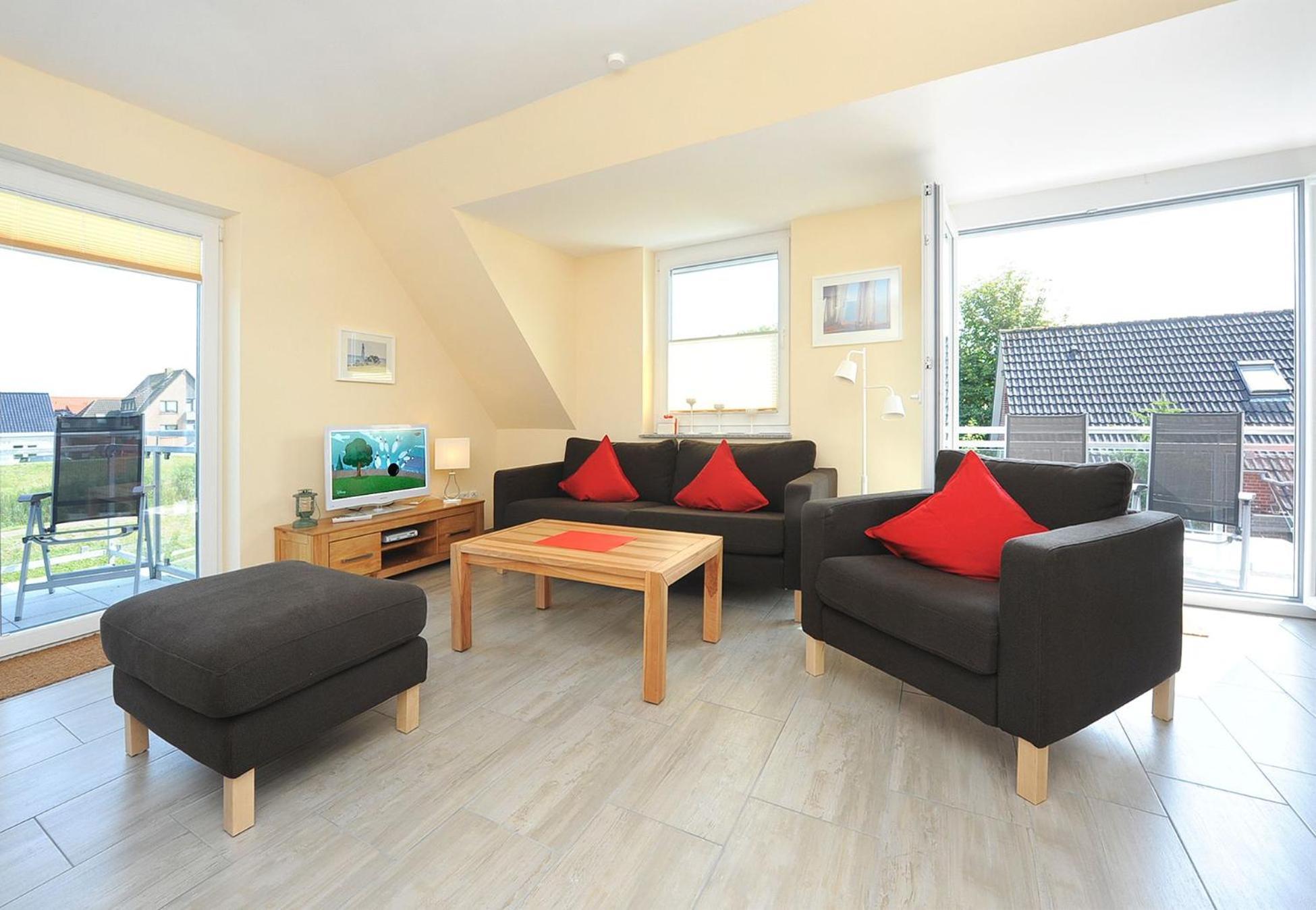 Besondere Aussicht - Ferienwohnung Deichblick ベンサージール エクステリア 写真