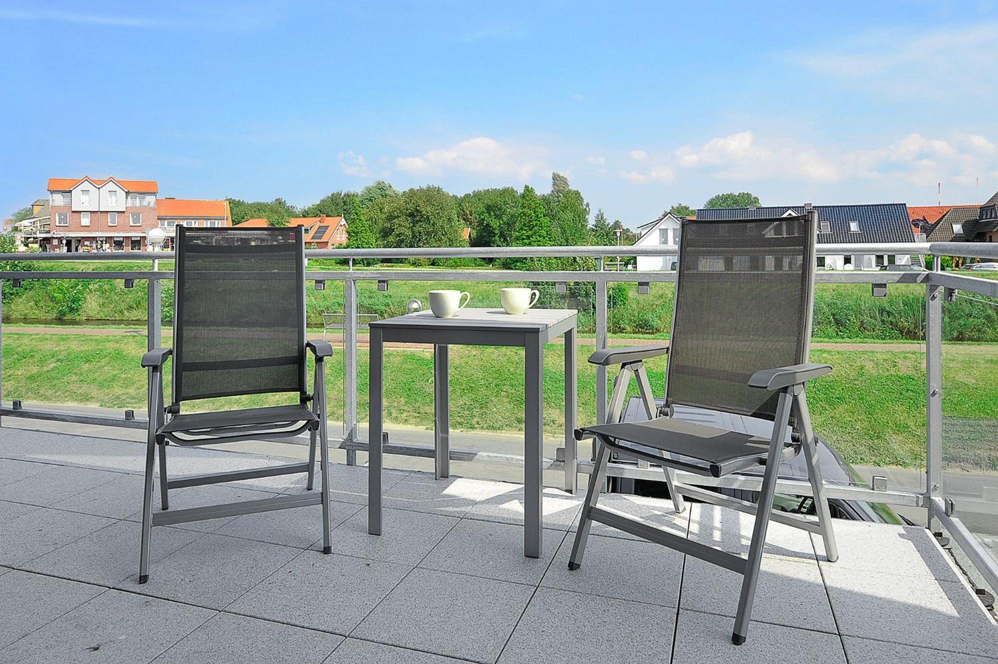 Besondere Aussicht - Ferienwohnung Deichblick ベンサージール エクステリア 写真